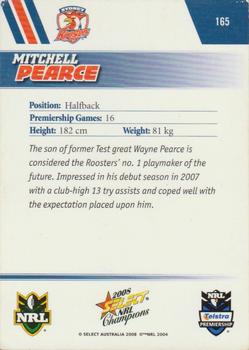 2008 Select NRL Champions #165 Mitchell Pearce Back